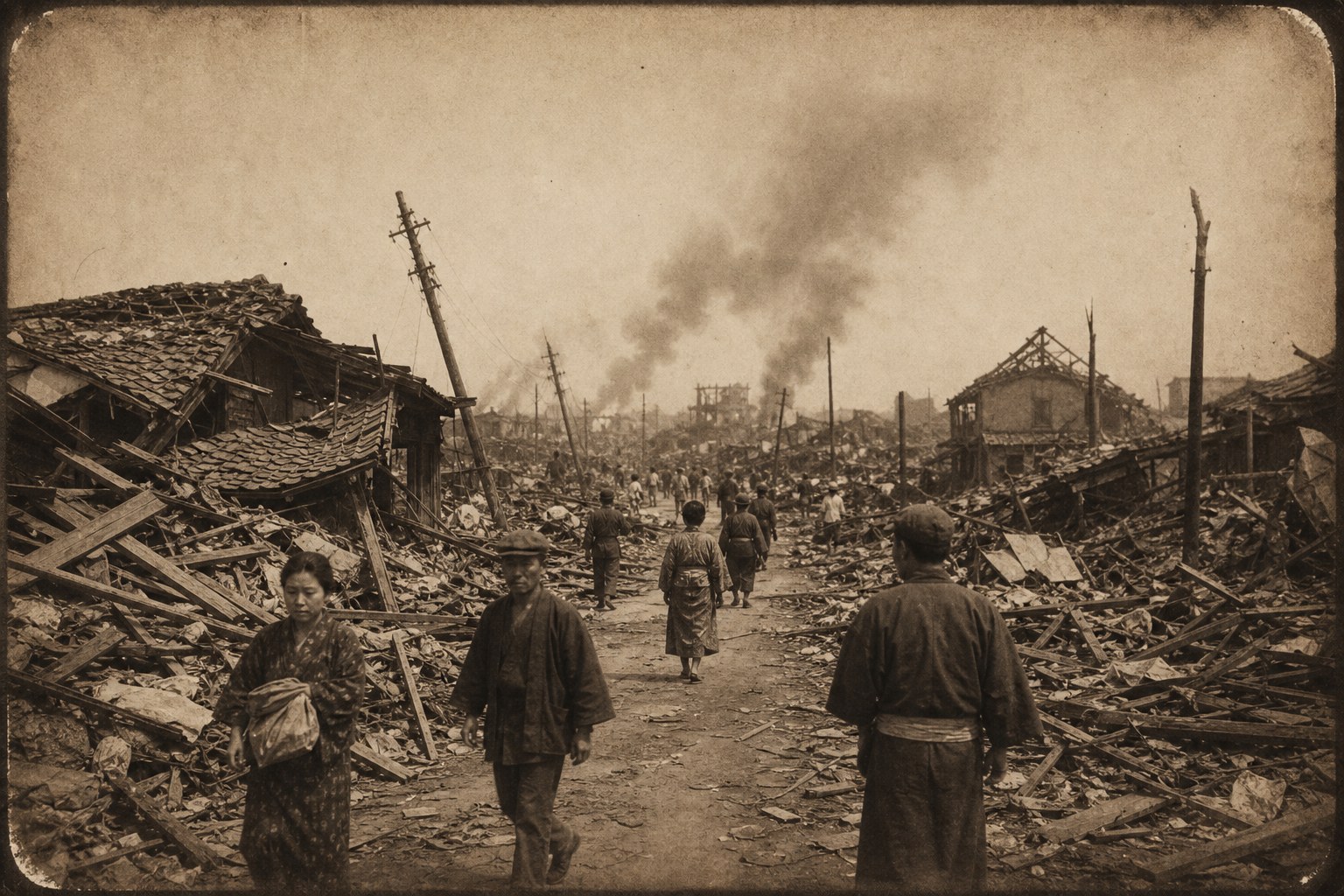 Великое землетрясение Канто, 1923: полдень, когда сгорела столица