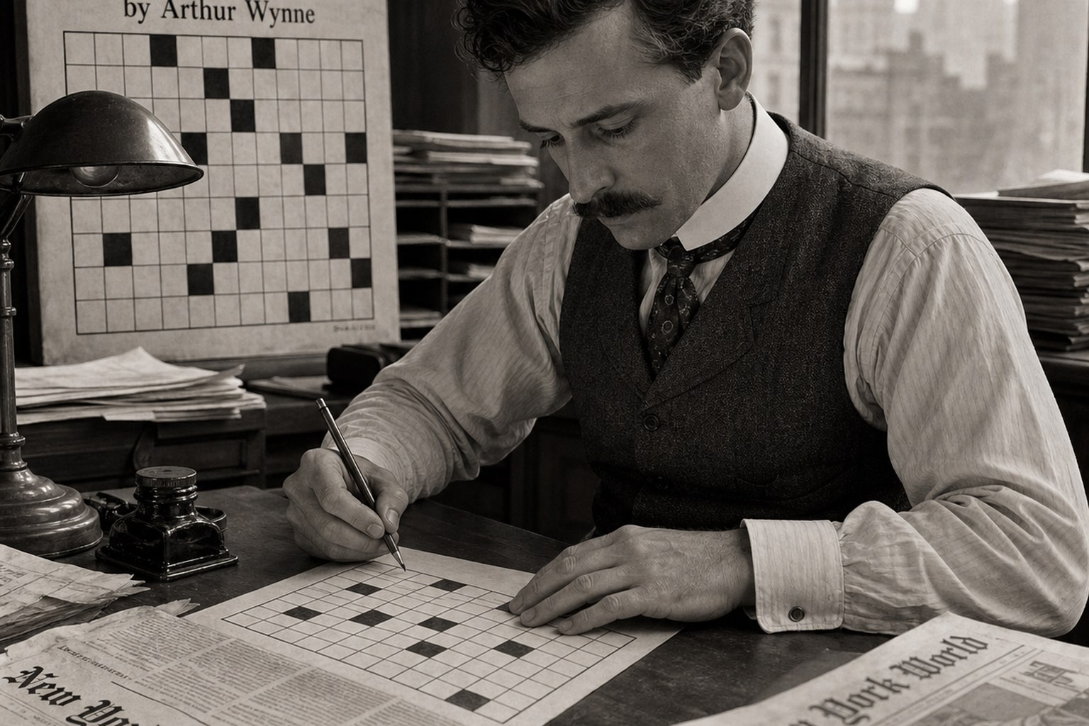 Кроссворд 21 декабря 1913: Артур Уинн New York World — 32 слова, магические квадраты