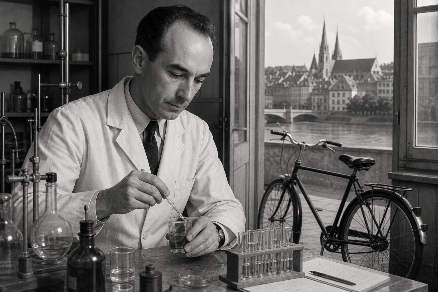 LSD 19 апреля 1943: Альберт Хофманн 0.25 мг велосипед — День велосипеда