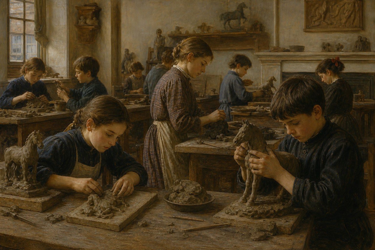 4. Пластилин — 1897, глина сохла у студентов