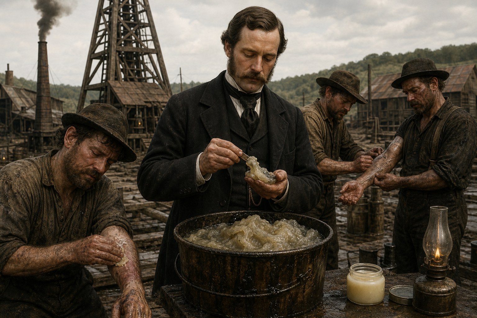 Вазелин 1859: Роберт Чезбро парафин на буровых — нефтяники мазали раны