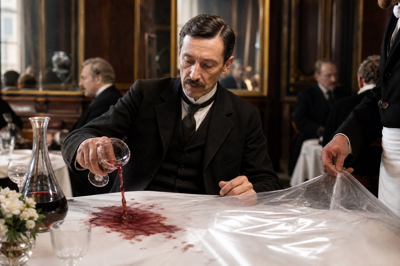 Целлофан 1908: Бранденбергер скатерть вино — вискоза отслаивается